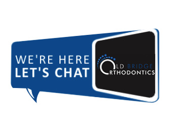 Old Bridge Orthodontics Let,s Chat Bubble